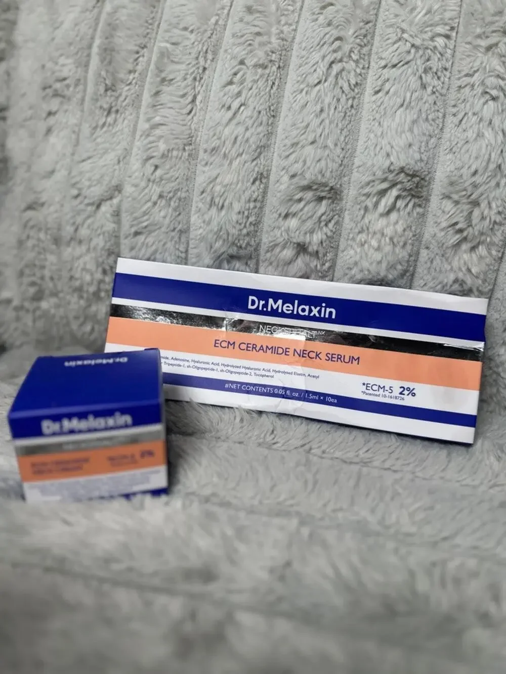 Dr Melaxin Necksphalt ECM Neck Lifting Duo Cream Ampoule Set New